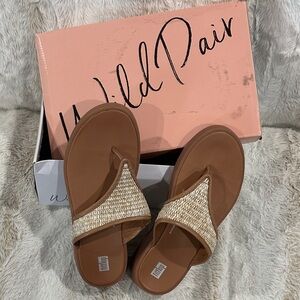 Wild Pair Tan and Cream Women's Sandals